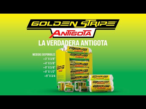 Diapositiva 4 - NOVA FELPA GOLDEN STRIPE PARA RODILLO ANTIGOTA 4" X 3/8" RC-40438 (vídeo)