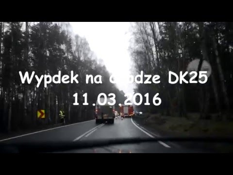 wypadek DK25 osoby ranne