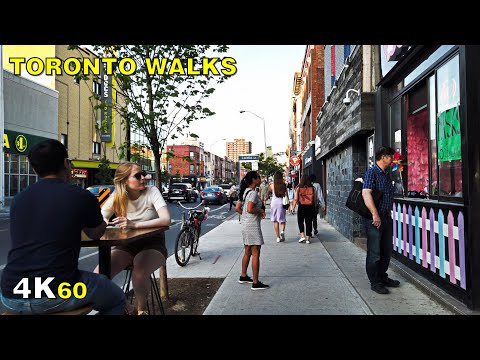 Toronto Walk (Narrated) - Friday Evening along Bloor St W on June 26 [4K]