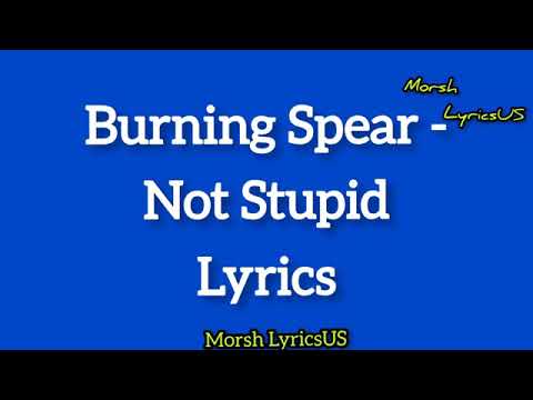 Burning spear not stupid lyrics