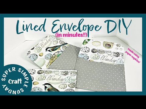 make your own LINED ENVELOPES. Quick and Simple TUTORIAL😀