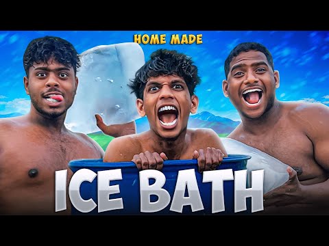 Home made ice bath challange with team 🥶 #sridharmummy