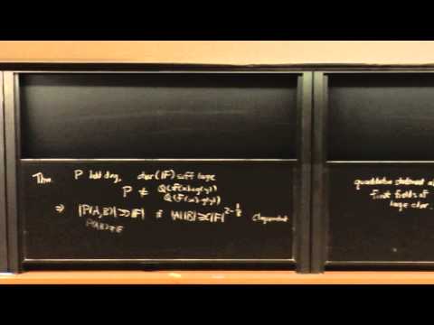 Minerva Lectures 2013 - Terence Tao Talk 2: Polynomial expanders and an algebraic regularity lemma