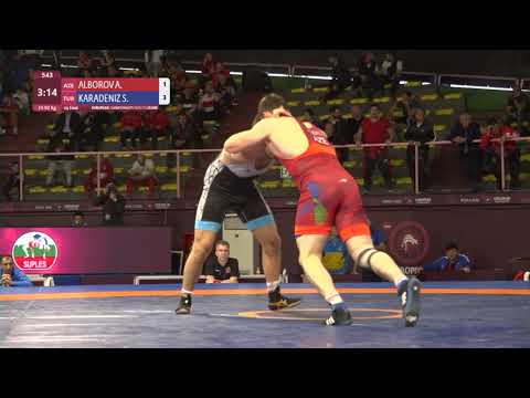 1/4 FS - 92 kg: A. ALBOROV (AZE) v. S. KARADENIZ (TUR)