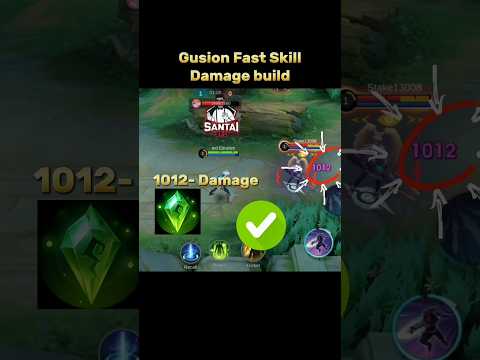 Gusion Fast Skill Damage Build Tutorial Mobile legends #ml2b #mlbb #gusion #shorts