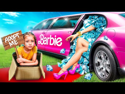 I was adopted by Barbie Doll! Extreme Makeover Nerd-to-Popular Barbie!