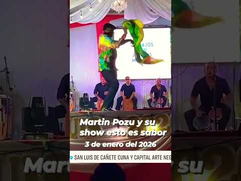 Martin Pozu en el Festival de arte negro en San Luis de Cañete el 3 de enero del 2026