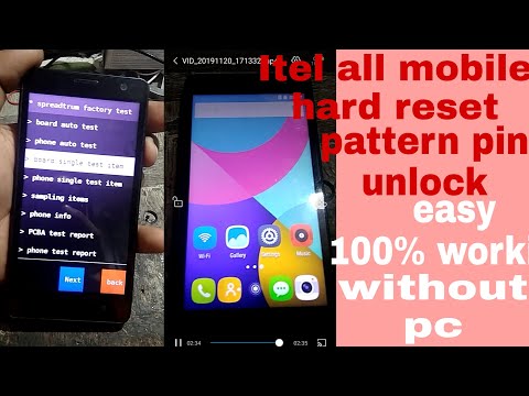 Itel all mobile hard reset || password pattern unlock || without pc