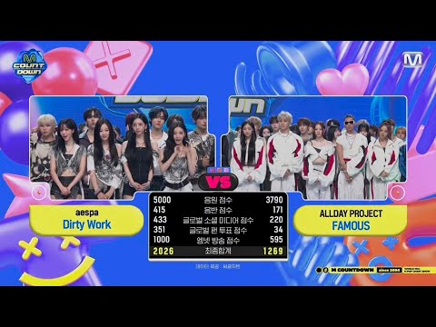 250710 Aespa "Dirty Work" 2rd Win+Encore 🏆 on Mnet M Countdown