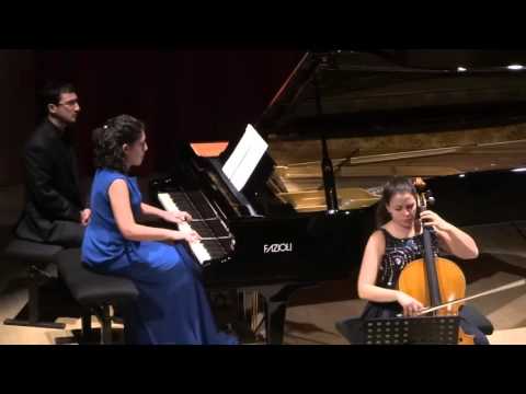 Ludovica e Beatrice Rana: J.Brahms Sonata per violoncello e pianoforte n.1 in mi minore op.30, II