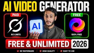 Top 4 FREE UNLIMITED AI Video Generator | ai video kaise banaye free mein | Text-to-Video AI 2026 