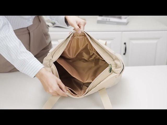 Vídeo relacionado con GOLF SUPAGS Bolsa Tote para Mujeres Bolso Hombro Multifuncional para Mujer de 14 Pulgadas Bolsa Tote Ligera para Negocios, Escuela, Viajes (Negro)