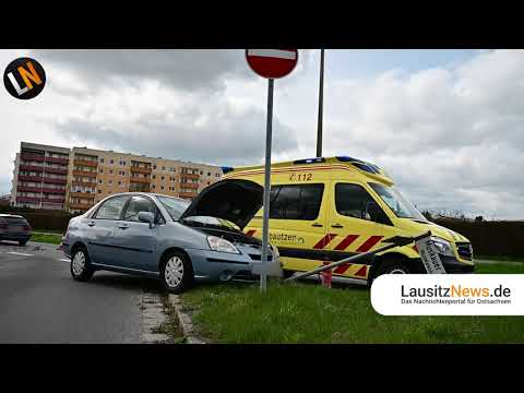Bautzen - Beinahe frontal zusammengeprallt: Crash im Stadtverkehr