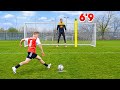 We Took 100 Shots Vs The World S Tallest Keeper And Scored Goals