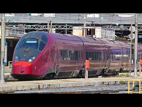 Italo high speed train departure from Roma Termini to Napoli Centrale