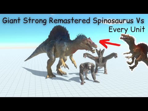 Giant Strong Remastered Spinosaurus Vs Every Unit ARBS |Animal Revolt Battle Simulator