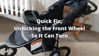 How to Unlock the Front Wheel of the Baby Trend Expedition DLX Jogger Travel System