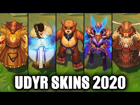 All Udyr Skins Spotlight 2020 (League of Legends)