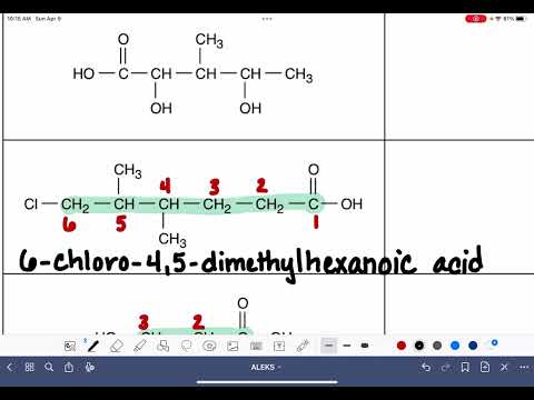 ALEKS: Naming and drawing carboxylic acids