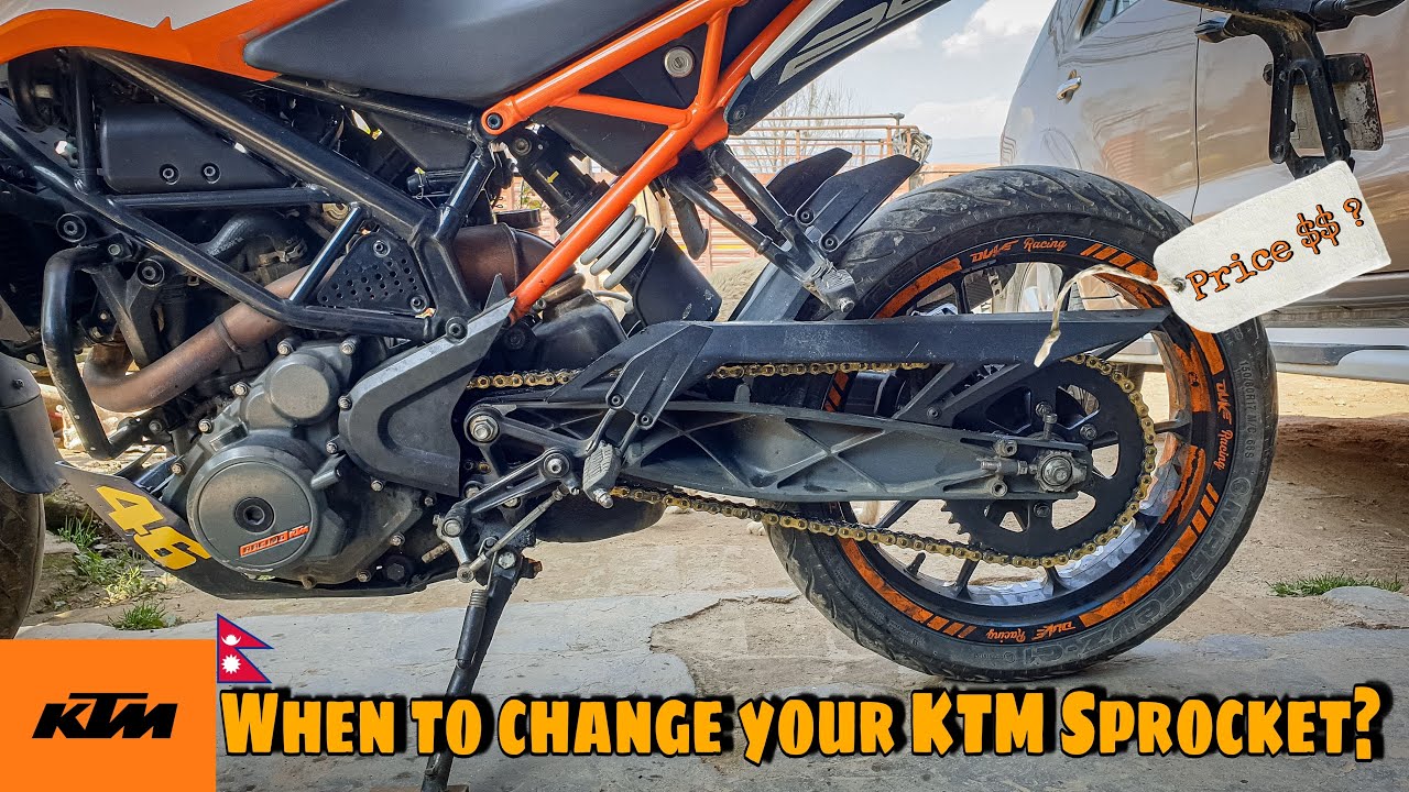KTM Duke 250 Chain Sprocket Change | Golden Chain Plate | NEPAL | BS6 Available Now!