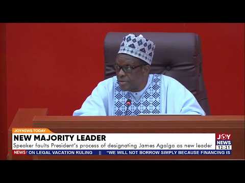 New Majority Leader: Speaker faults President's process of designating James Agalga as new leader