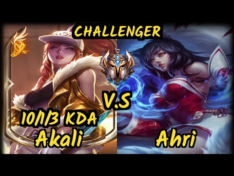 DWG ShowMaker (AKALI) vs AHRI - 10/1/3 KDA MID CHALLENGER GAMEPLAY - KR