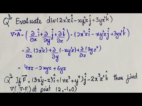 Find grad(div.F) at (2,-1,0) | Evaluate Divergence
