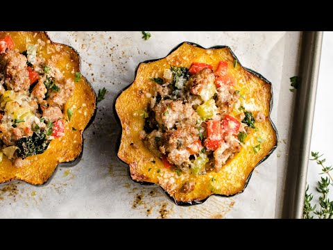 Sausage Stuffed Acorn Squash