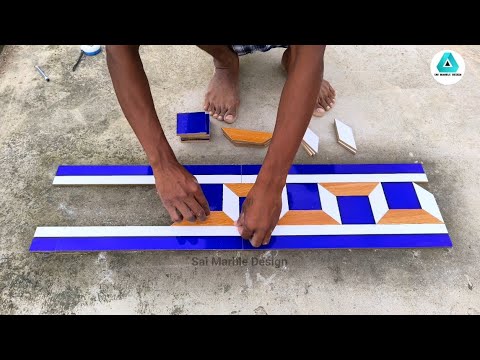 How To Create 3D Doormat Design / Tiles Doormat Design With Cutting Full Process
