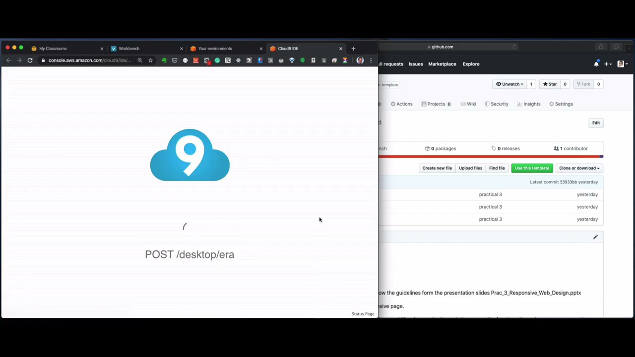 Connecting cloud9 to github