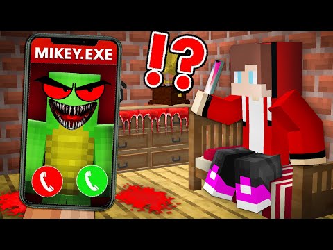Shocking! Scary Mikey Calls JJ at Night in Minecraft