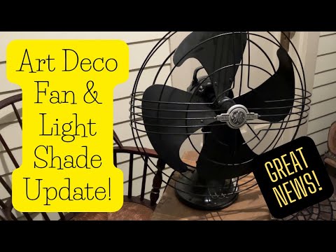 Glass Shades Old or New? 1930's Art Deco Fan!