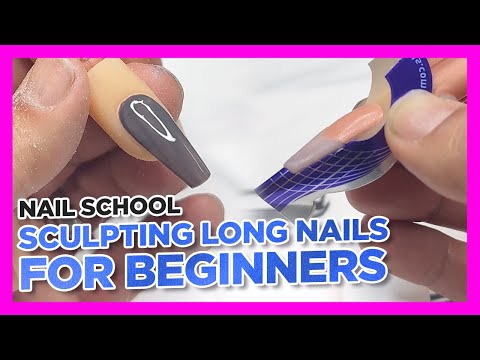 NAIL SCHOOL: Sculpting Long Acrylic Nails for Beginner Nail Techs