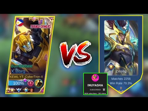 CYBERTRON-X VS TOP GLOBAL ZILONG  | TOP GLOBAL X.BORG GAMEPLAY | MLBB