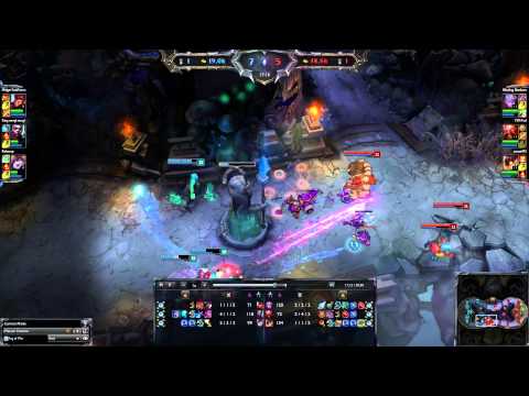 Ziggs and Varus seige a tower