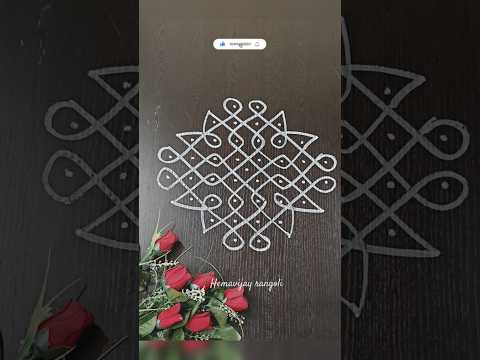Simple and easy//8*2 dots melikala muggulu #rangoli #muggulu  @Rangoliee