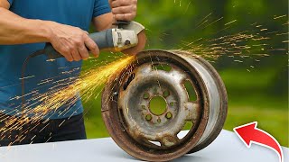 No One Knows Old Car Rims Are a Gold Mine! Reuse Them and You’ll Be Shocked