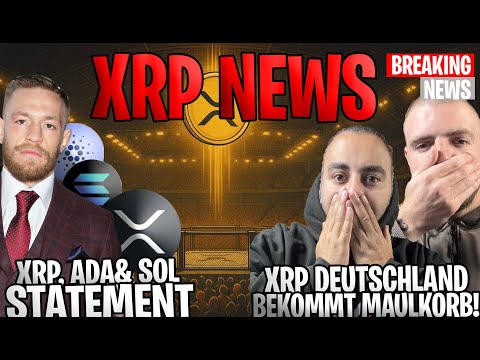 ❗ XRP NEWS ❗ XRP, ADA & SOL: Conor McGregor Statement ❗😳 XRP Deutschland mit Maulkorb❓😮  Deutsch 💥