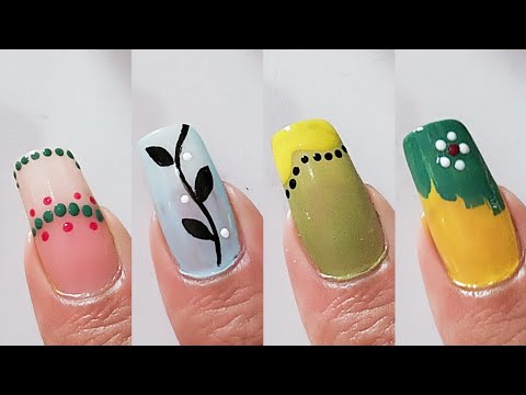 Easy Nail Art designs For Beginners 2024// Diseños de uñas Cortas Trending Nail Art 🎨