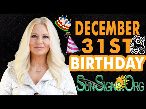 ♑️ Born On December 31st - Happy Birthday - Today's Zodiac Horoscope Personality - SunSigns.Org