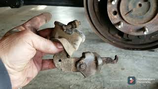 How to rebuild emergency brake & rear drum brake job. 8"Toyota 4runner, Tacoma, Tundra, T100 & more