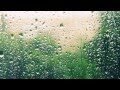 Звуки природы: гроза и капли дождя, стекающие по стеклу 