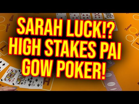 SARAH TRIES HER LUCK AT HIGH LIMIT PAI GOW POKER!!
