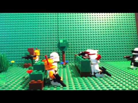 Lego Red Clone Team vs Droids
