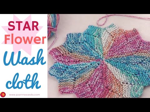 Star Flower Washcloth
