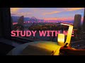 5-hour STUDY WITH ME📚🎡 / pomodoro (50/10) / ♪BGM / 🎹Calm Piano / Japan sun set🌆 / Focus music