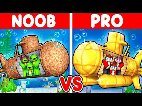 EPIC Minecraft Build Battle: NOOB vs PRO SUBMARINE!