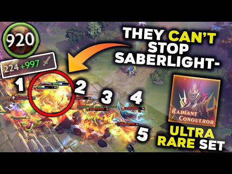 10k MMR SabeRLight- EPIC New Ultra Rare TI10 Set - 920 Duel Damage - 90+ MIN Comeback Game - Dota 2