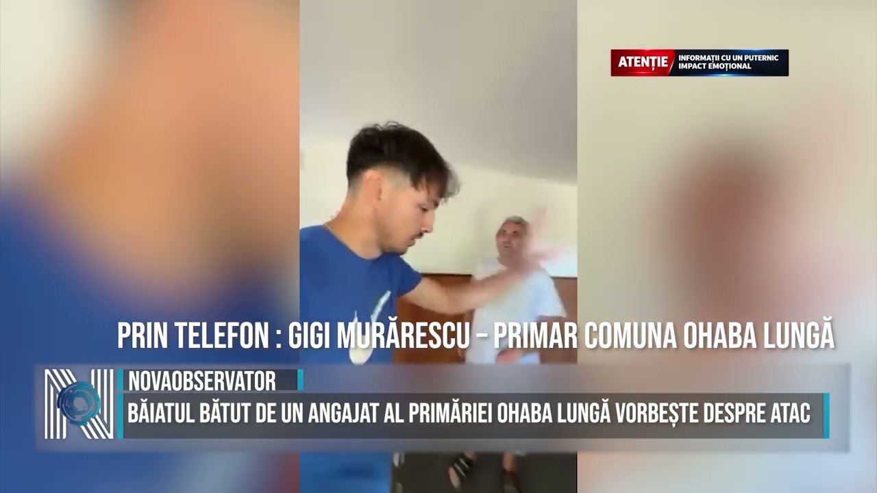 Băiatul bătut de un angajat al Primăriei Ohaba Lungă vorbește despre atac