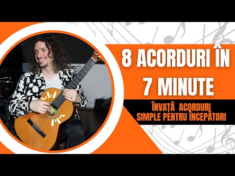8 ACORDURI ÎN 7 MINUTE?😲 │ ÎNVAȚĂ ACORDURI PENTRU ÎNCEPĂTORI │ Lecții de chitară cu Mădălin 🎸